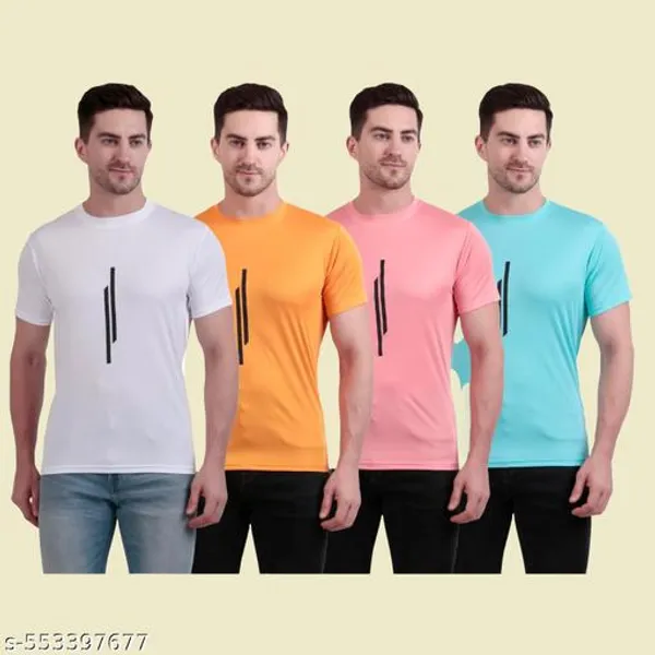 Multicolour_Polyester_Casual_Wear_T-Shirt_For_Men_Pack_Of_4