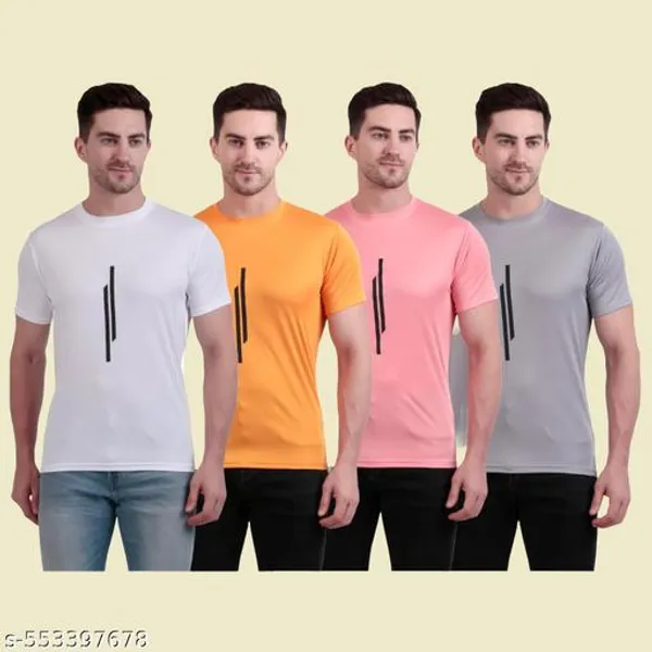 Multicolour_Polyester_Casual_Wear_T-Shirt_For_Men_Pack_Of_4