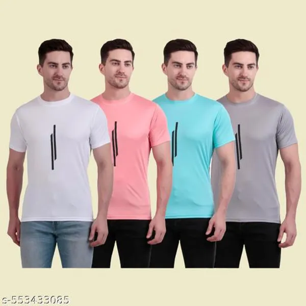 Multicolour_Polyester_Casual_Wear_T-Shirt_For_Men_Pack_Of_4