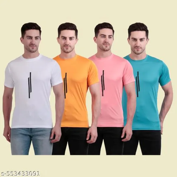 Multicolour_Polyester_Casual_Wear_T-Shirt_For_Men_Pack_Of_4