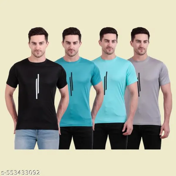 Multicolour_Polyester_Casual_Wear_T-Shirt_For_Men_Pack_Of_4