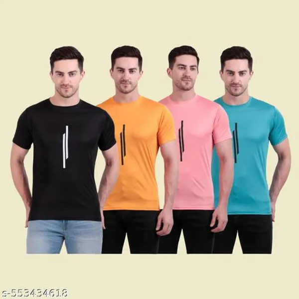 Multicolour_Polyester_Casual_Wear_T-Shirt_For_Men_Pack_Of_4