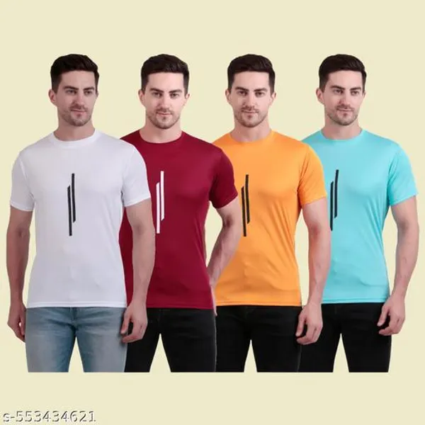 Multicolour_Polyester_Casual_Wear_T-Shirt_For_Men_Pack_Of_4