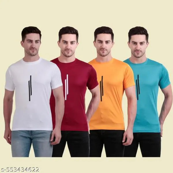 Multicolour_Polyester_Casual_Wear_T-Shirt_For_Men_Pack_Of_4