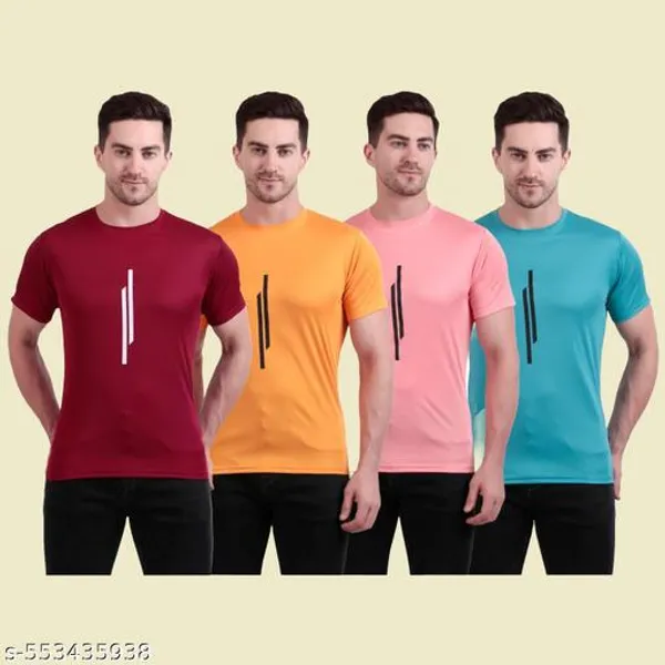 Multicolour_Polyester_Casual_Wear_T-Shirt_For_Men_Pack_Of_4