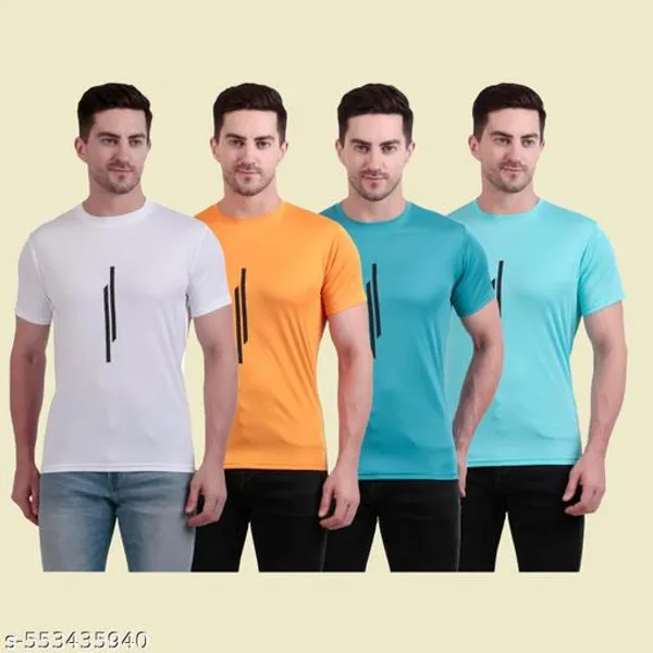 Multicolour_Polyester_Casual_Wear_T-Shirt_For_Men_Pack_Of_4