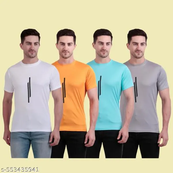 Multicolour_Polyester_Casual_Wear_T-Shirt_For_Men_Pack_Of_4
