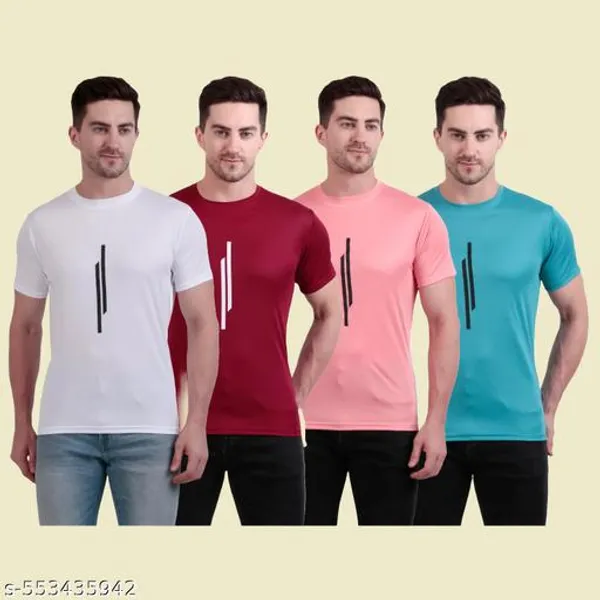 Multicolour_Polyester_Casual_Wear_T-Shirt_For_Men_Pack_Of_4