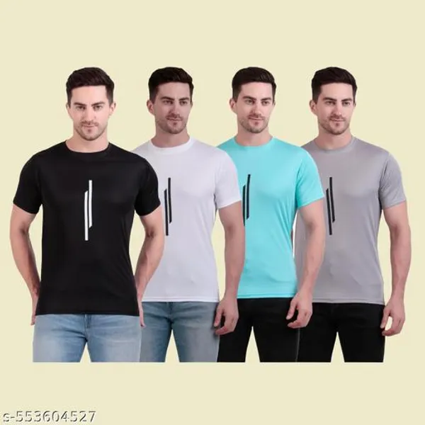 Multicolour_Polyester_Casual_Wear_T-Shirt_For_Men_Pack_Of_4