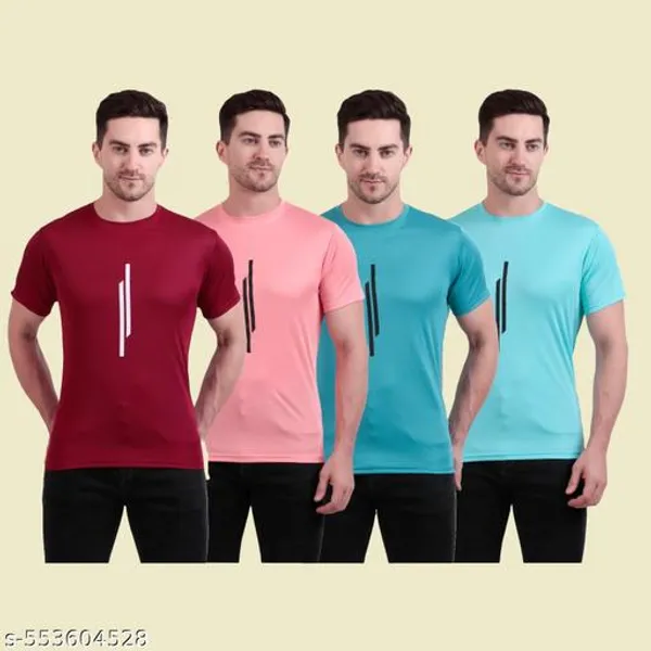 Multicolour_Polyester_Casual_Wear_T-Shirt_For_Men_Pack_Of_4