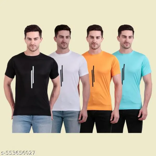 Multicolour_Polyester_Casual_Wear_T-Shirt_For_Men_Pack_Of_4