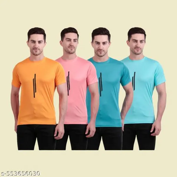 Multicolour_Polyester_Casual_Wear_T-Shirt_For_Men_Pack_Of_4