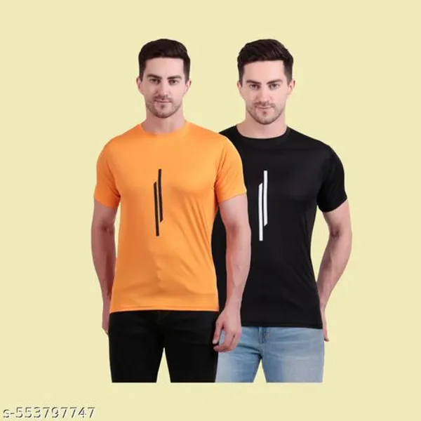 Multicolour_Poly_Cotton_Casual_Wear_T-Shirt_For_Men_Pack_Of_2