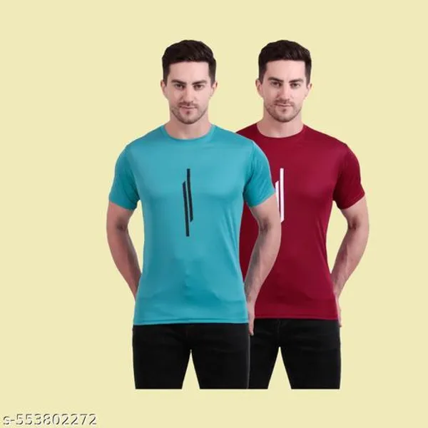 Multicolour_Polyester_Casual_Wear_T-Shirt_For_Men_Pack_Of_2