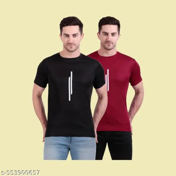 Multicolour_Polyester_Casual_Wear_T-Shirt_For_Men_Pack_Of_2