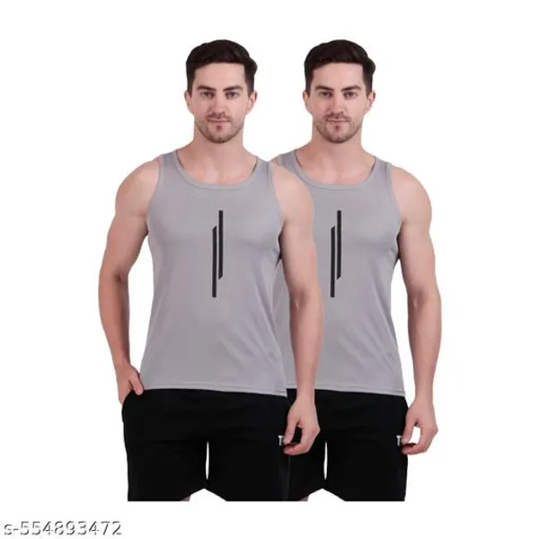 Grey_Polyester_Casual_Wear_T-Shirt_For_Men_Pack_Of_2