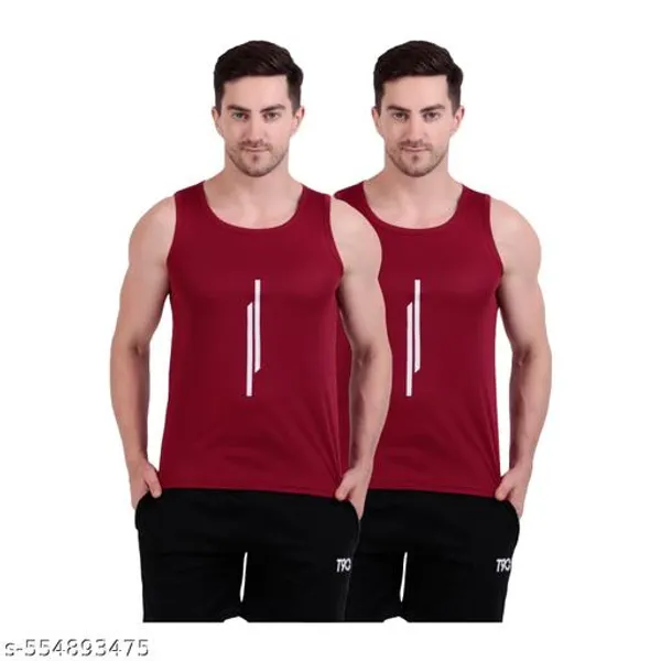 Maroon_Polyester_Casual_Wear_T-Shirt_For_Men_Pack_Of_2