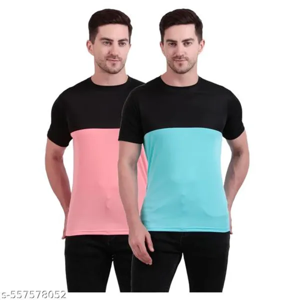 Multicolour_Polyester_Casual_Wear_T-Shirt_For_Men_Pack_Of_2