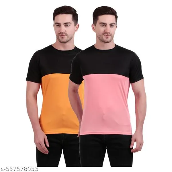 Multicolour_Polyester_Casual_Wear_T-Shirt_For_Men_Pack_Of_2