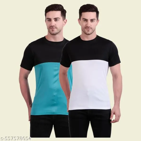 Multicolour_Polyester_Casual_Wear_T-Shirt_For_Men_Pack_Of_2