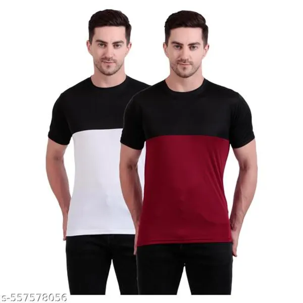 Multicolour_Polyester_Casual_Wear_T-Shirt_For_Men_Pack_Of_2