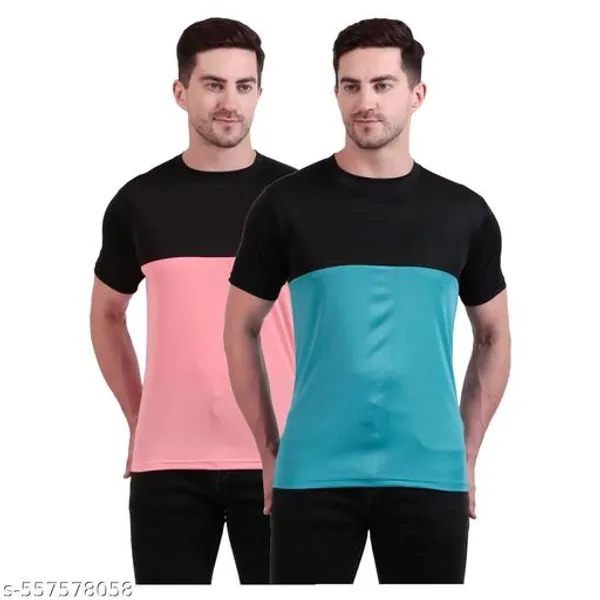 Multicolour_Polyester_Casual_Wear_T-Shirt_For_Men_Pack_Of_2