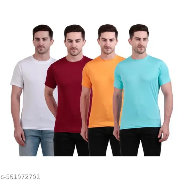Multicolour_Polyester_Casual_Wear_T-Shirt_For_Men_Pack_Of_4