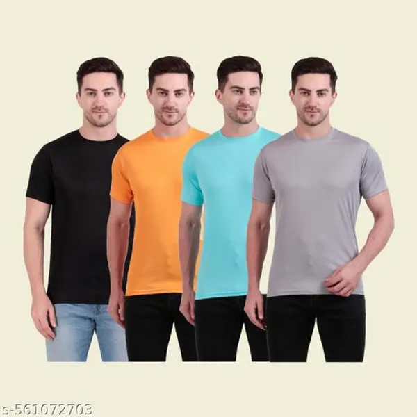 Multicolour_Polyester_Casual_Wear_T-Shirt_For_Men_Pack_Of_4