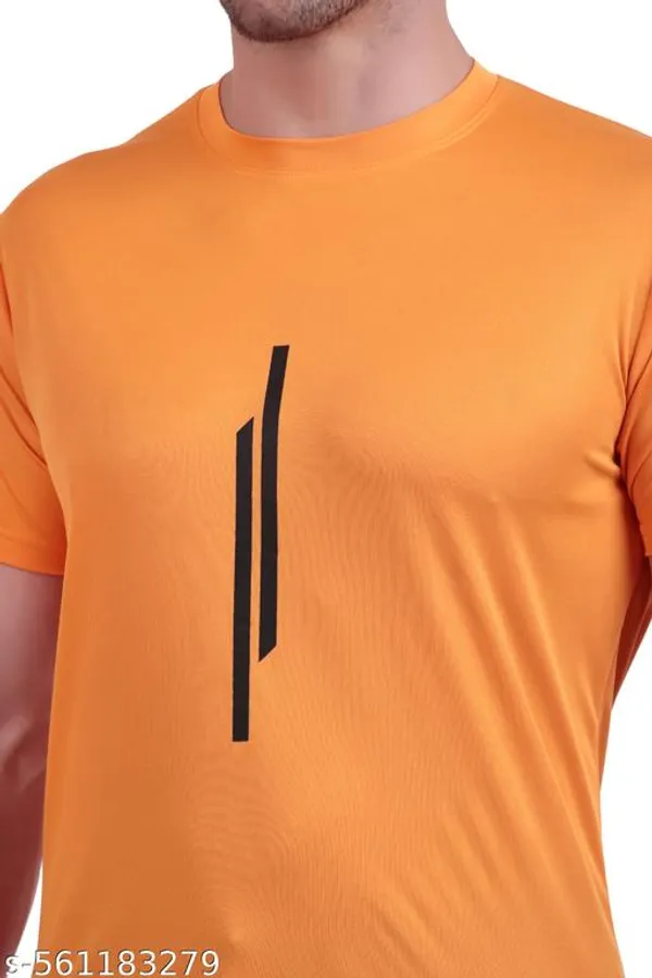 Orange_Polyester_Casual_Wear_T-Shirt_For_Men_Pack_Of_4