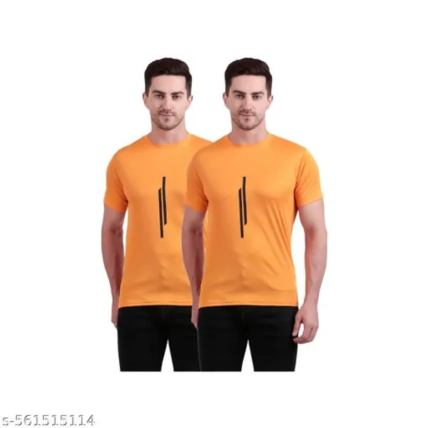 Orange_Polyester_Casual_Wear_T-Shirt_For_Men_Pack_Of_2