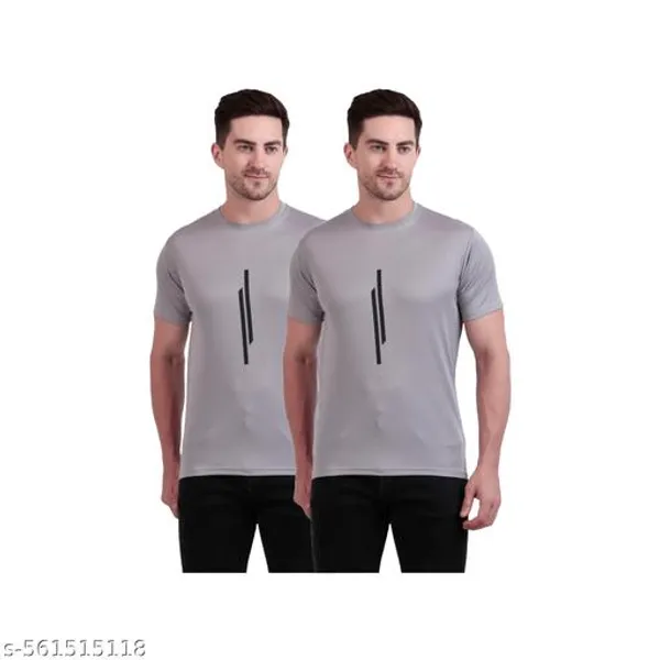 Grey_Polyester_Casual_Wear_T-Shirt_For_Men_Pack_Of_2