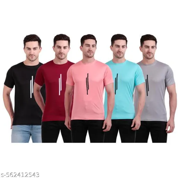 Multicolour_Polyester_Casual_Wear_T-Shirt_For_Men_Pack_Of_5