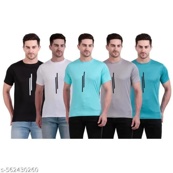 Multicolour_Polyester_Casual_Wear_T-Shirt_For_Men_Pack_Of_5
