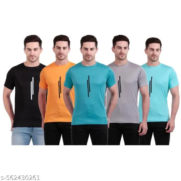 Multicolour_Polyester_Casual_Wear_T-Shirt_For_Men_Pack_Of_5