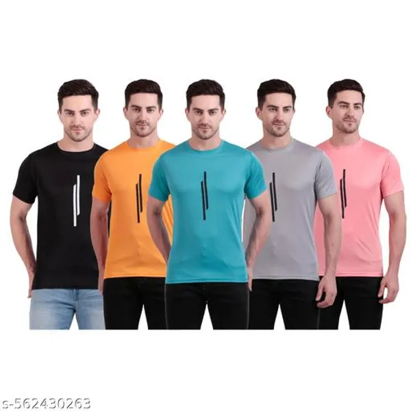 Multicolour_Polyester_Casual_Wear_T-Shirt_For_Men_Pack_Of_5