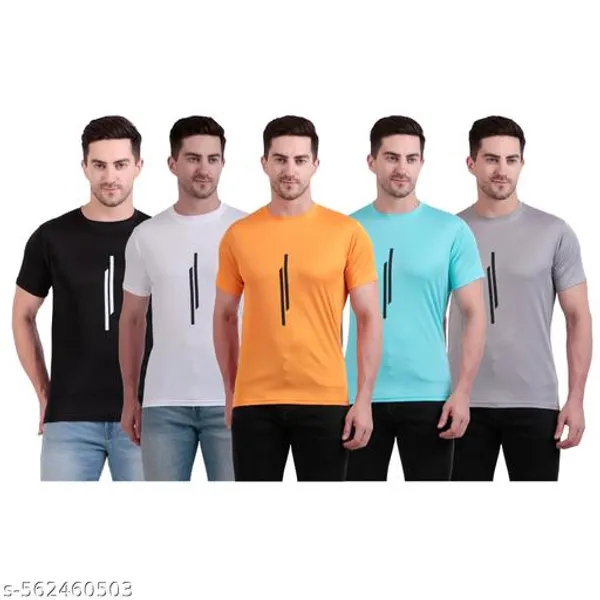 Multicolour_Polyester_Casual_Wear_T-Shirt_For_Men_Pack_Of_5