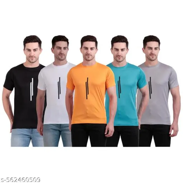 Multicolour_Polyester_Casual_Wear_T-Shirt_For_Men_Pack_Of_5