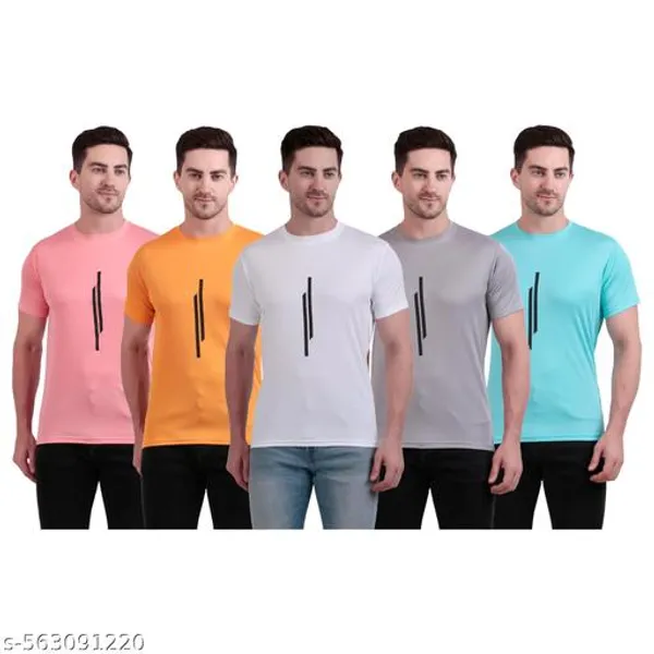 Multicolour_Polyester_Casual_Wear_T-Shirt_For_Men_Pack_Of_5