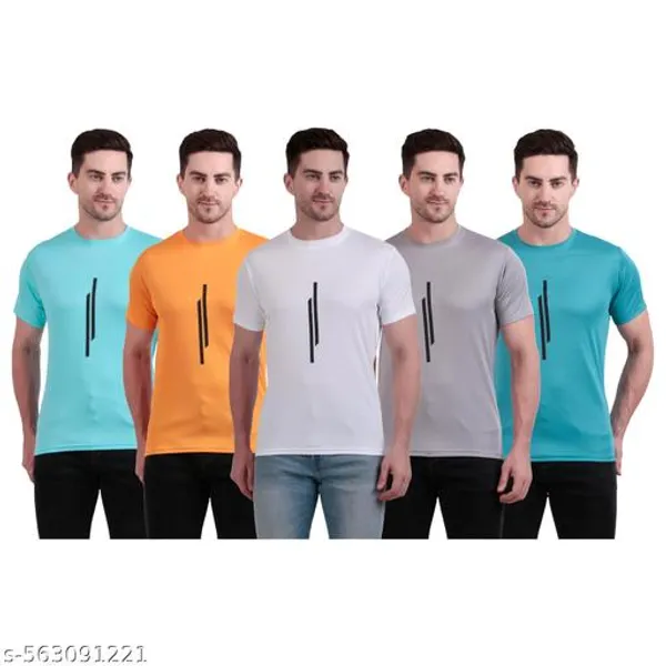 Multicolour_Polyester_Casual_Wear_T-Shirt_For_Men_Pack_Of_5