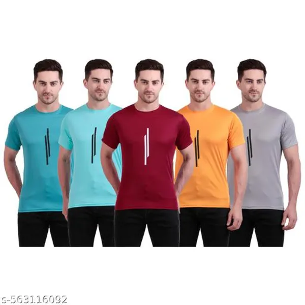 Multicolour_Polyester_Casual_Wear_T-Shirt_For_Men_Pack_Of_5