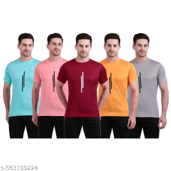 Multicolour_Polyester_Casual_Wear_T-Shirt_For_Men_Pack_Of_5