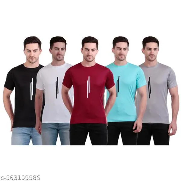 Multicolour_Polyester_Casual_Wear_T-Shirt_For_Men_Pack_Of_5