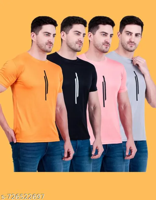 Multicolour_Polyester_Casual_Wear_T-Shirt_For_Men_Pack_Of_4