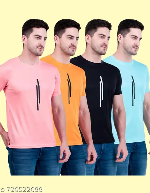 Multicolour_Polyester_Casual_Wear_T-Shirt_For_Men_Pack_Of_4