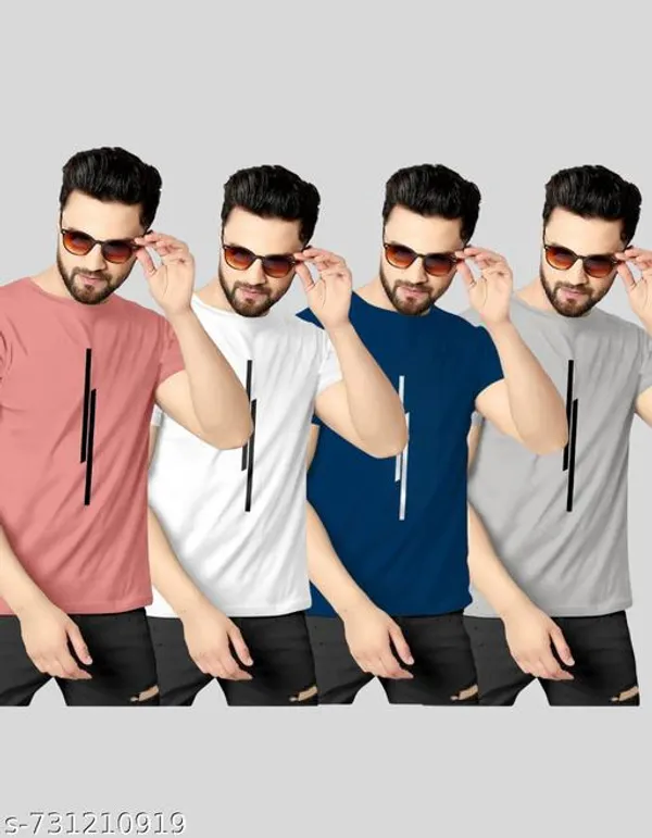 Multicolour_Polyester_Casual_Wear_T-Shirt_For_Men_Pack_Of_4