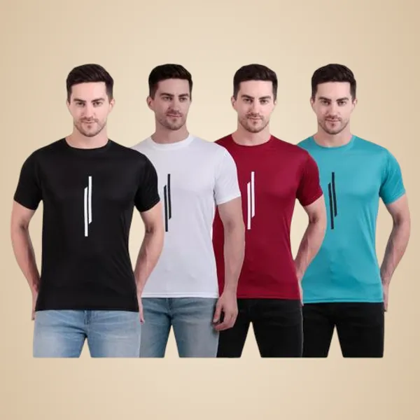 Multicolour_Polyester_Casual_Wear_T-Shirt_For_Men_Pack_Of_4