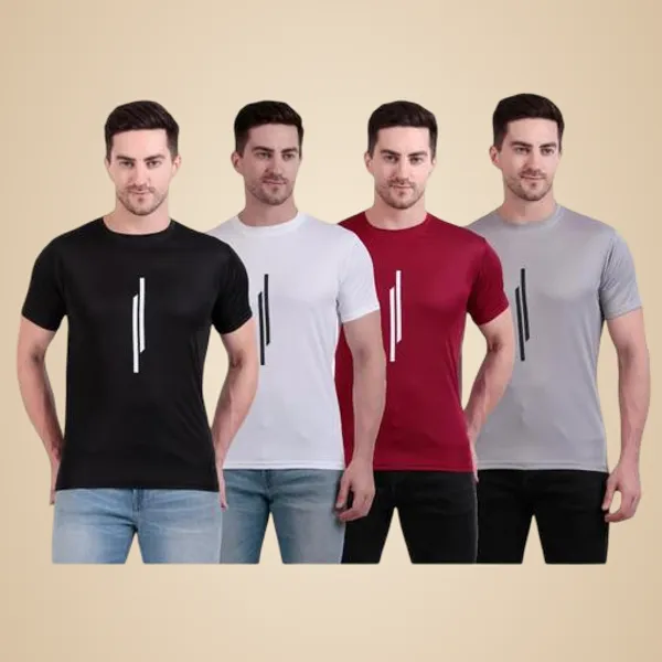 Multicolour_Polyester_Casual_Wear_T-Shirt_For_Men_Pack_Of_4