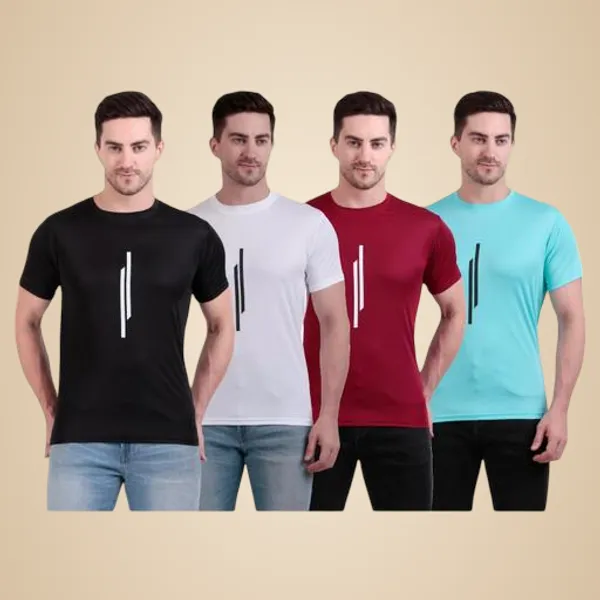 Multicolour_Polyester_Casual_Wear_T-Shirt_For_Men_Pack_Of_4