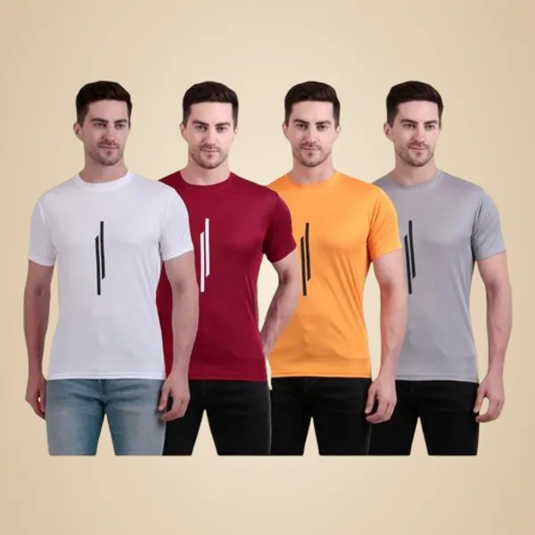 Multicolour_Polyester_Casual_Wear_T-Shirt_For_Men_Pack_Of_4
