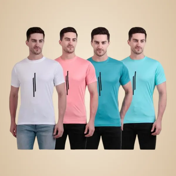 Multicolour_Polyester_Casual_Wear_T-Shirt_For_Men_Pack_Of_4